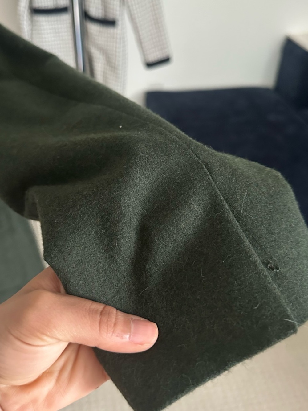 Theory Military Jacket, Size 4, Hunter Green Melange, $575 Retail - Picture 7 of 14